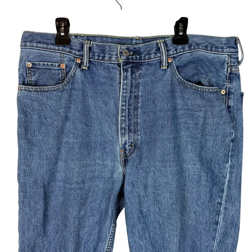 Levi's 550 Jeans Men 40x31 Blue Denim High-Rise Relaxed Fit Straight Leg Zip Fly